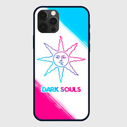 Чехол iPhone 12 Pro Max Dark Souls neon gradient style