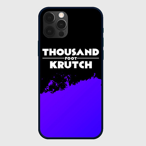 Чехол iPhone 12 Pro Max Thousand Foot Krutch purple grunge / 3D-Черный – фото 1