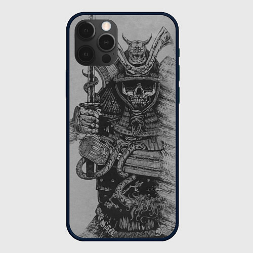 Чехол iPhone 12 Pro Max Призрак Самурай / 3D-Черный – фото 1