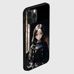 Чехол для iPhone 12 Pro Max Готическая девушка в темной комнате, цвет: 3D-черный — фото 2