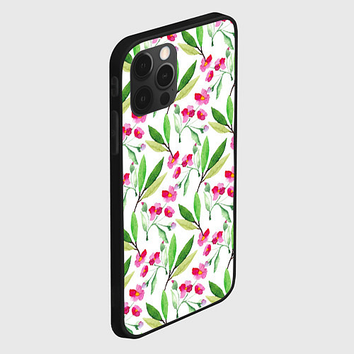 Чехол iPhone 12 Pro Max Tender flowers / 3D-Черный – фото 2