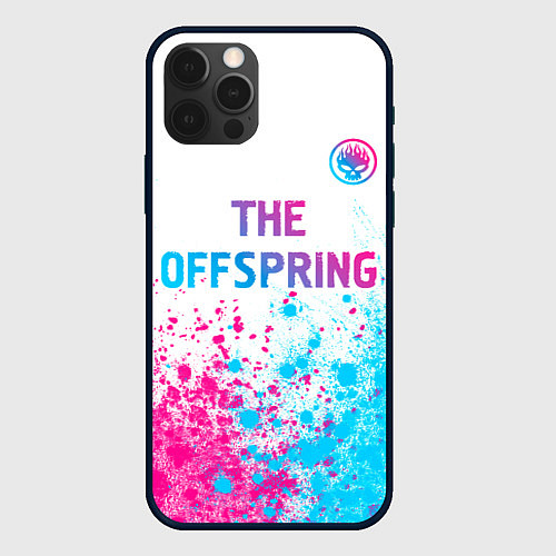 Чехол iPhone 12 Pro Max The Offspring neon gradient style: символ сверху / 3D-Черный – фото 1