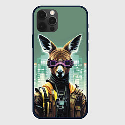 Чехол для iPhone 12 Pro Max Cool kangaroo - cyberpunk, цвет: 3D-черный