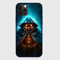 Чехол для iPhone 12 Pro Max Сова в колдовской мантии, цвет: 3D-черный