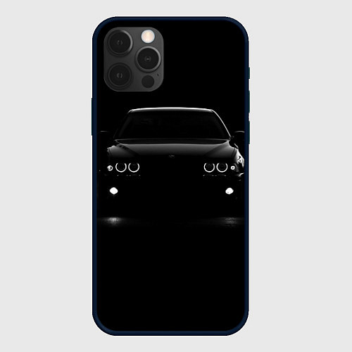 Чехол iPhone 12 Pro Max BMW in the dark / 3D-Черный – фото 1