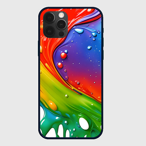 Чехол iPhone 12 Pro Max Палитра цветов / 3D-Черный – фото 1