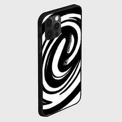 Чехол для iPhone 12 Pro Max Черно-белая воронка, цвет: 3D-черный — фото 2