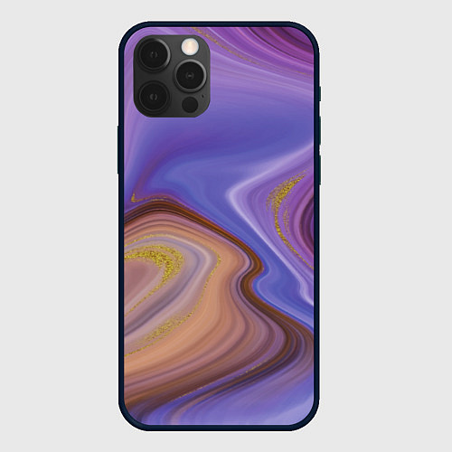 Чехол iPhone 12 Pro Max Violet fantasy / 3D-Черный – фото 1