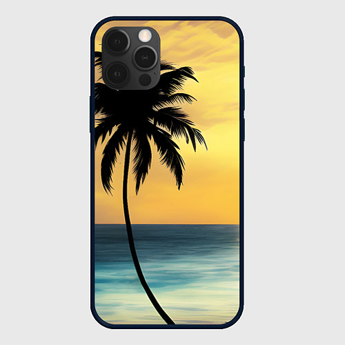 Чехол iPhone 12 Pro Max Вечер на отдыхе / 3D-Черный – фото 1
