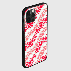 Чехол для iPhone 12 Pro Max Волны Любви - сердечки, цвет: 3D-черный — фото 2