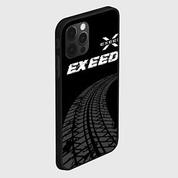 Чехол для iPhone 12 Pro Max Exeed speed на темном фоне со следами шин: символ, цвет: 3D-черный — фото 2