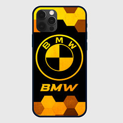 Чехол iPhone 12 Pro Max BMW - gold gradient