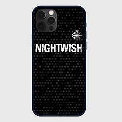 Чехол iPhone 12 Pro Max Nightwish glitch на темном фоне: символ сверху