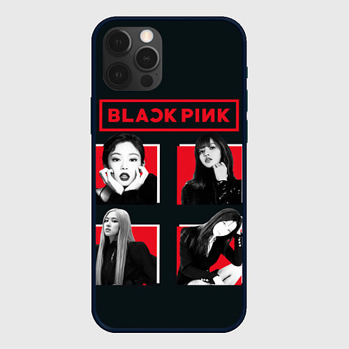 Чехол iPhone 12 Pro Max Blackpink retro girls / 3D-Черный – фото 1