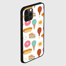 Чехол для iPhone 12 Pro Max Tasty food, цвет: 3D-черный — фото 2