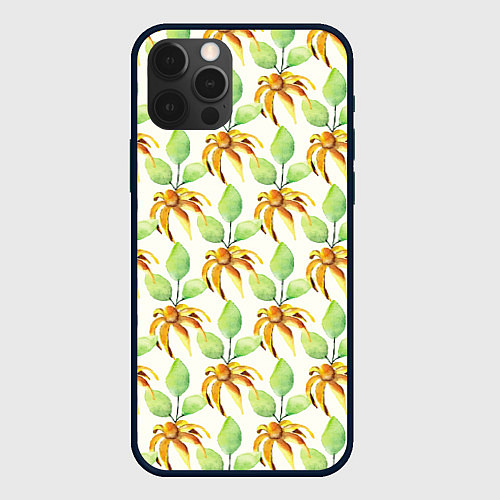 Чехол iPhone 12 Pro Max Flowers world / 3D-Черный – фото 1