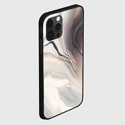 Чехол для iPhone 12 Pro Max Нежная мраморная текстура от нейросети, цвет: 3D-черный — фото 2