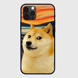Чехол для iPhone 12 Pro Max Собака Доге пародия на Крик, цвет: 3D-черный