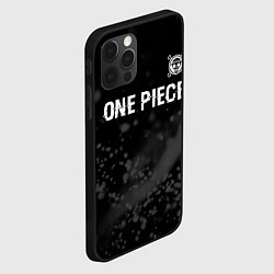 Чехол для iPhone 12 Pro Max One Piece glitch на темном фоне: символ сверху, цвет: 3D-черный — фото 2