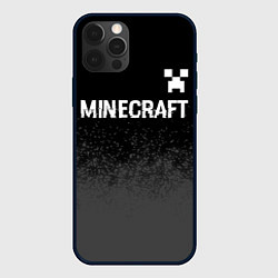 Чехол iPhone 12 Pro Max Minecraft glitch на темном фоне: символ сверху