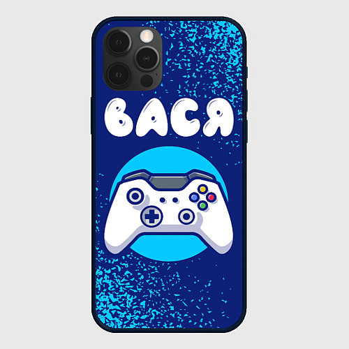 Чехол iPhone 12 Pro Max Вася геймер / 3D-Черный – фото 1