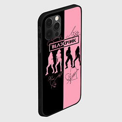 Чехол для iPhone 12 Pro Max Blackpink силуэт девушек, цвет: 3D-черный — фото 2