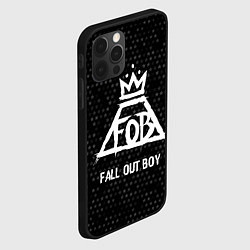 Чехол для iPhone 12 Pro Max Fall Out Boy glitch на темном фоне, цвет: 3D-черный — фото 2