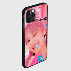 Чехол для iPhone 12 Pro Max Jennie Black pink, цвет: 3D-черный — фото 2