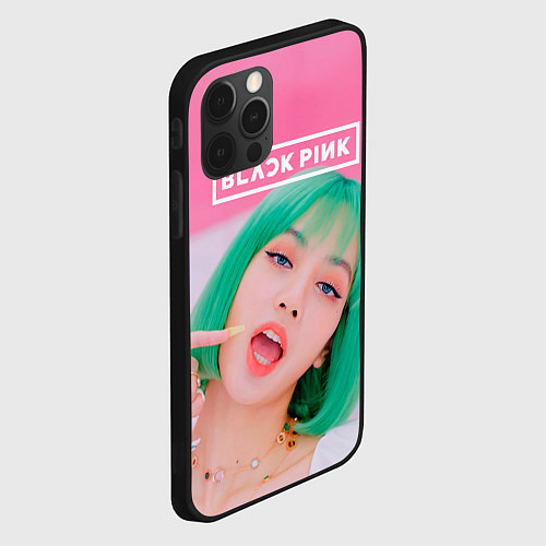 Чехол iPhone 12 Pro Max Blackpink ice cream / 3D-Черный – фото 2