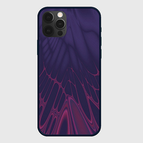 Чехол iPhone 12 Pro Max Лучи - фиолетовый и розовый - Хуф и Ся / 3D-Черный – фото 1