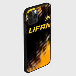 Чехол для iPhone 12 Pro Max Lifan - gold gradient: символ сверху, цвет: 3D-черный — фото 2