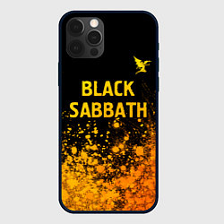 Чехол iPhone 12 Pro Max Black Sabbath - gold gradient: символ сверху