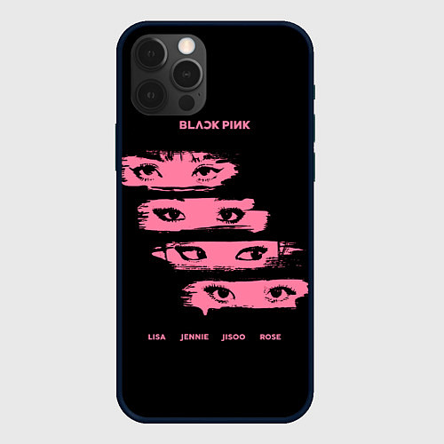 Чехол iPhone 12 Pro Max Blackpink Eyes / 3D-Черный – фото 1