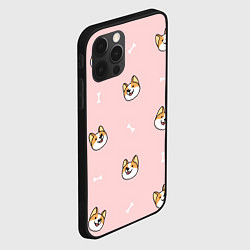 Чехол для iPhone 12 Pro Max Pink corgi, цвет: 3D-черный — фото 2