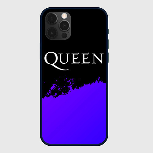 Чехол iPhone 12 Pro Max Queen purple grunge / 3D-Черный – фото 1