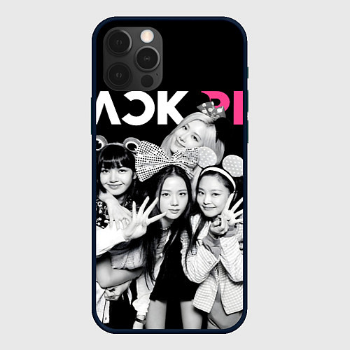 Чехол iPhone 12 Pro Max Blackpink funny girls / 3D-Черный – фото 1