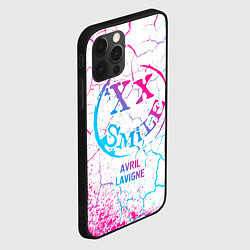 Чехол для iPhone 12 Pro Max Avril Lavigne neon gradient style, цвет: 3D-черный — фото 2