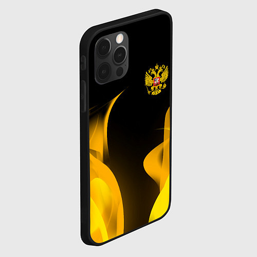 Чехол iPhone 12 Pro Max Russian style fire / 3D-Черный – фото 2