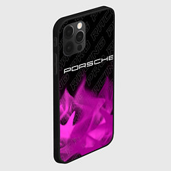 Чехол для iPhone 12 Pro Max Porsche pro racing: символ сверху, цвет: 3D-черный — фото 2