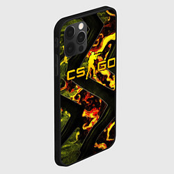 Чехол для iPhone 12 Pro Max CS GO green and fire, цвет: 3D-черный — фото 2