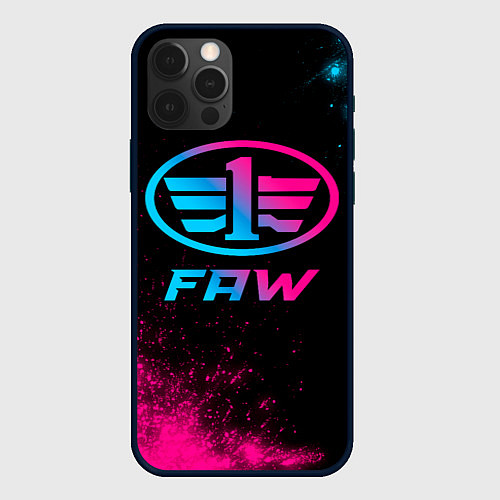 Чехол iPhone 12 Pro Max FAW - neon gradient / 3D-Черный – фото 1