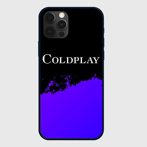 Чехол iPhone 12 Pro Max Coldplay purple grunge / 3D-Черный – фото 1