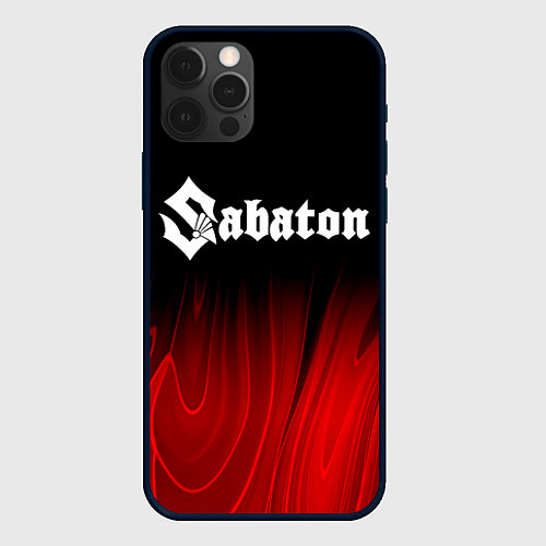 Чехол iPhone 12 Pro Max Sabaton red plasma / 3D-Черный – фото 1