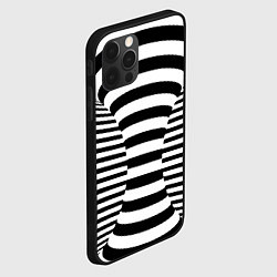 Чехол для iPhone 12 Pro Max Черно-белая иллюзия, цвет: 3D-черный — фото 2