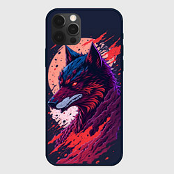 Чехол для iPhone 12 Pro Max Нейросетевой волк, цвет: 3D-черный
