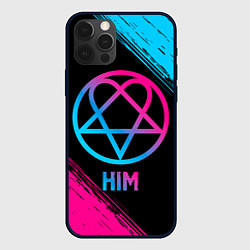 Чехол iPhone 12 Pro Max HIM - neon gradient