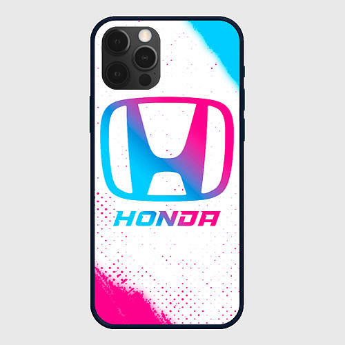 Чехол iPhone 12 Pro Max Honda neon gradient style / 3D-Черный – фото 1