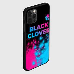 Чехол для iPhone 12 Pro Max Black Clover - neon gradient: символ сверху, цвет: 3D-черный — фото 2