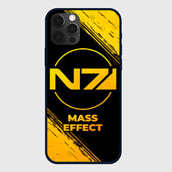 Чехол iPhone 12 Pro Max Mass Effect - gold gradient