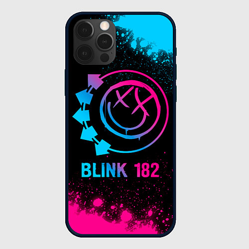 Чехол iPhone 12 Pro Max Blink 182 - neon gradient / 3D-Черный – фото 1